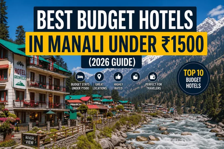 Best Budget Hotels in Manali Under ₹1500 (2026 Guide)
