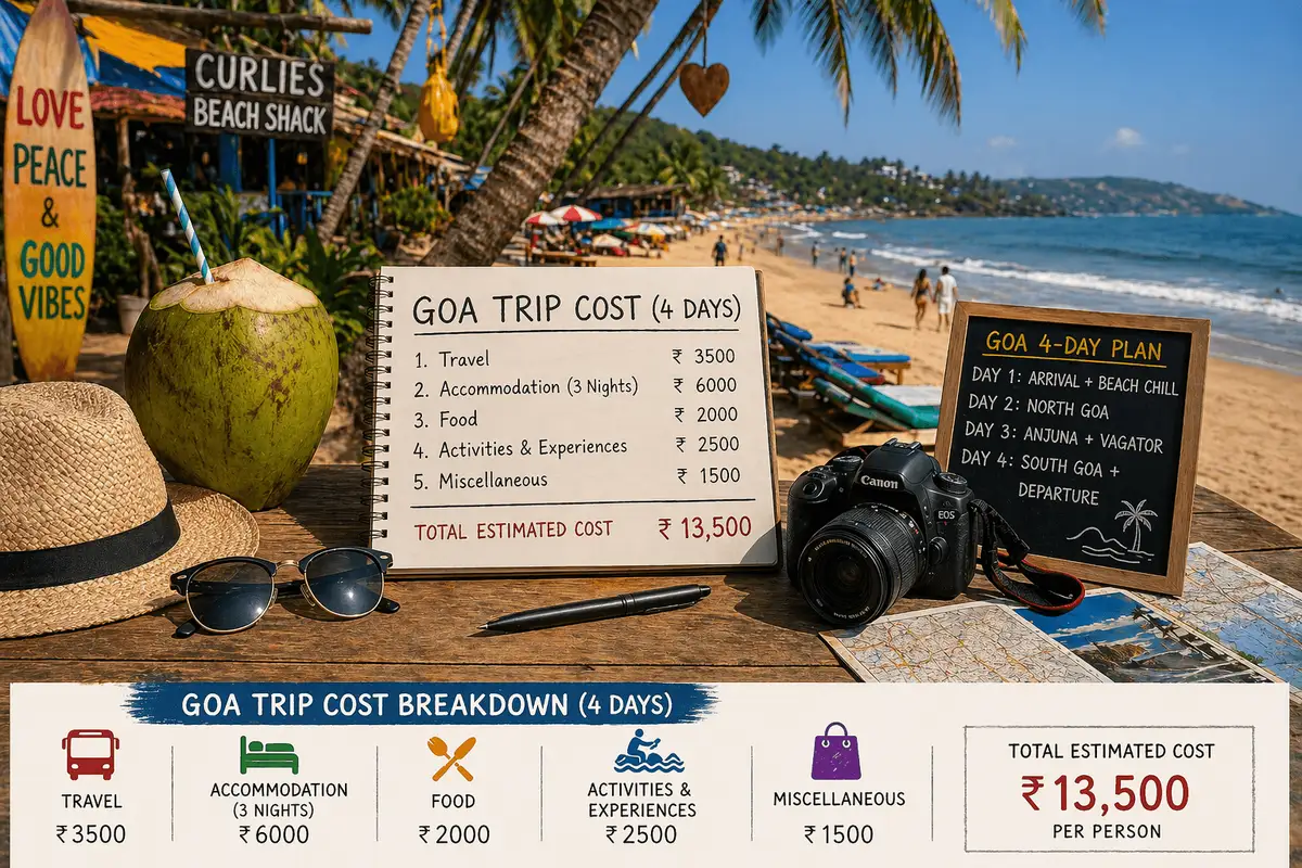 Goa trip cost breakdown guide